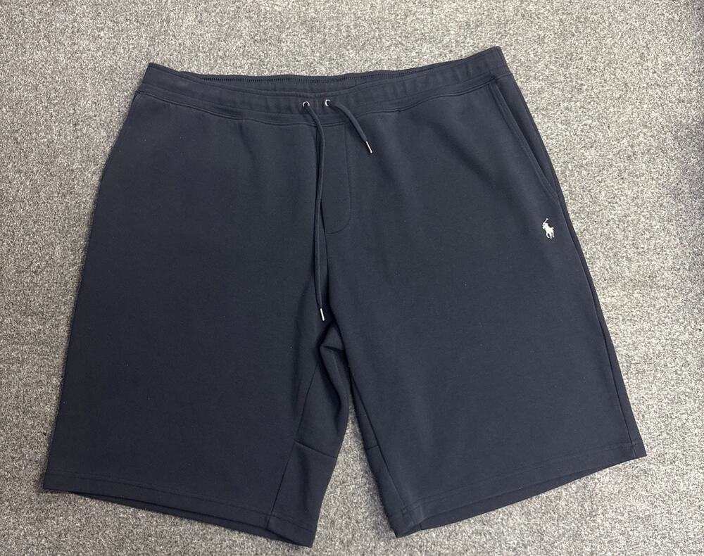 Polo Ralph Lauren Men’s 2XLT Navy Blue Drawstring Fleece Shorts Pony Causal